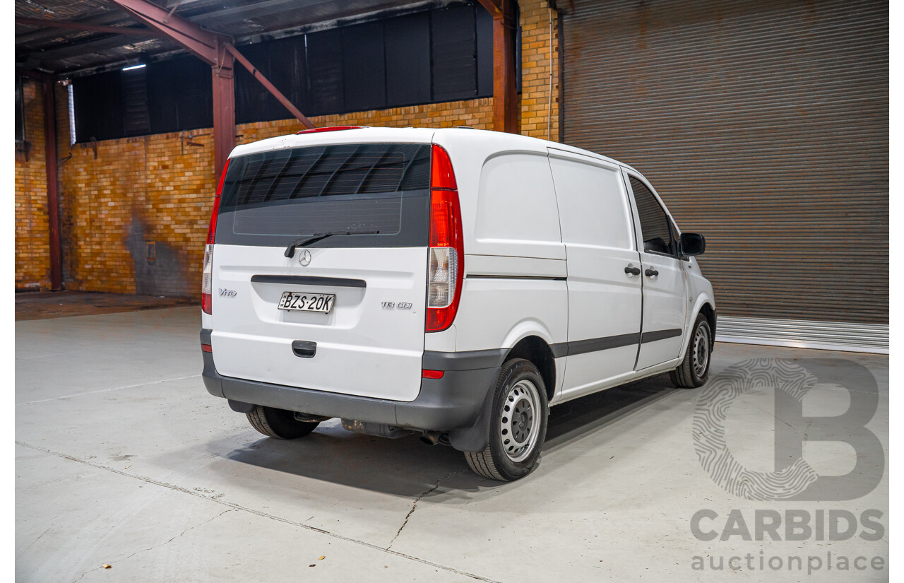 09/2011 Mercedes-Benz Vito 113CDI SWB MY11 4d Van White Turbo Diesel 2.1L