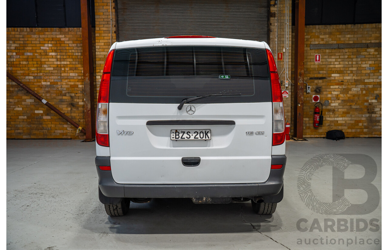 09/2011 Mercedes-Benz Vito 113CDI SWB MY11 4d Van White Turbo Diesel 2.1L