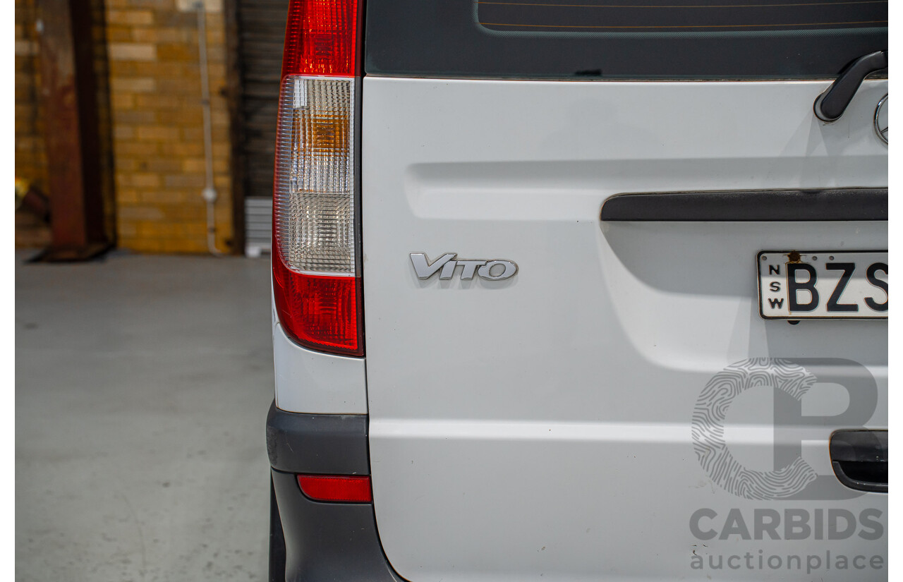 09/2011 Mercedes-Benz Vito 113CDI SWB MY11 4d Van White Turbo Diesel 2.1L