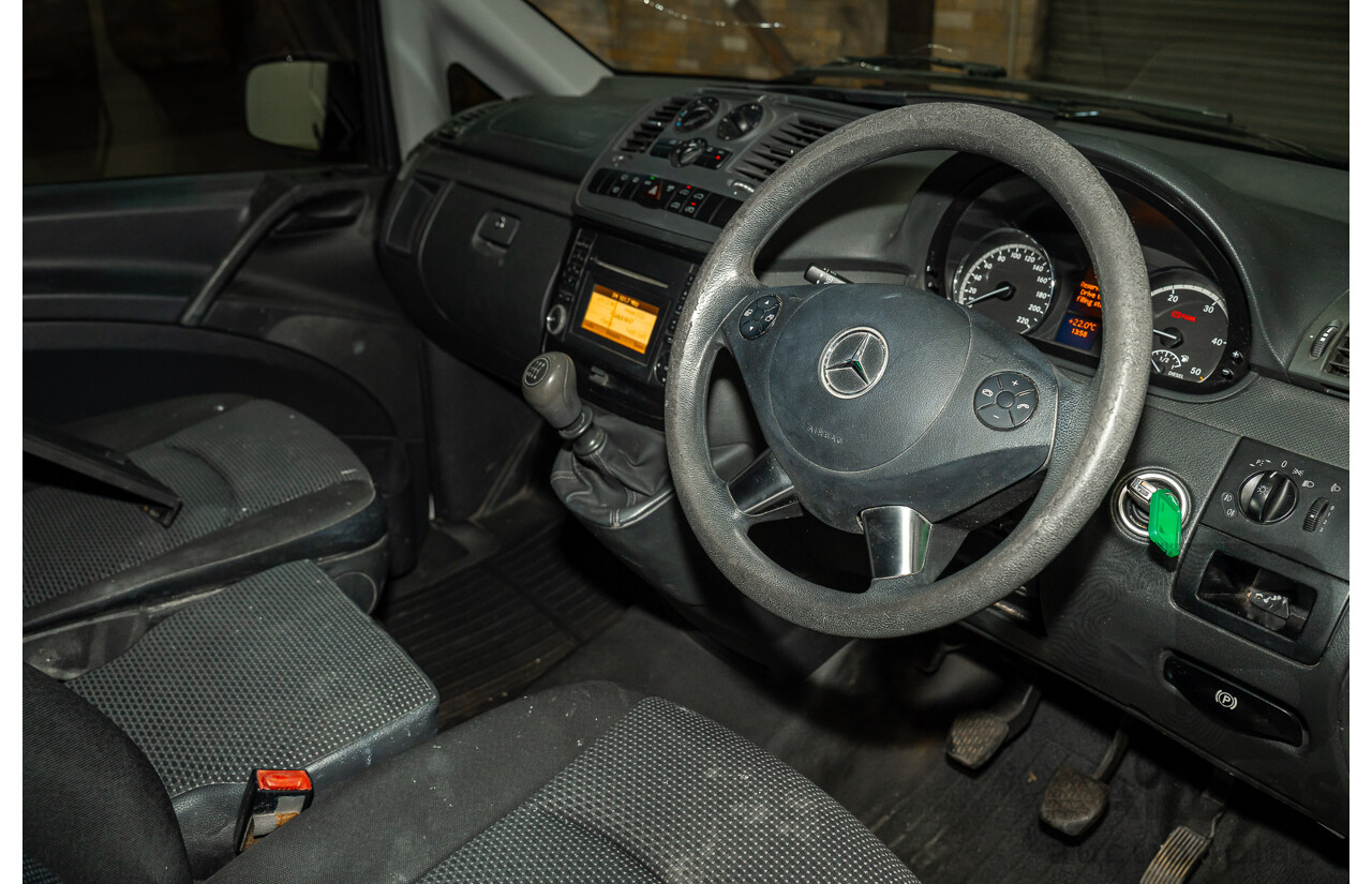 09/2011 Mercedes-Benz Vito 113CDI SWB MY11 4d Van White Turbo Diesel 2.1L