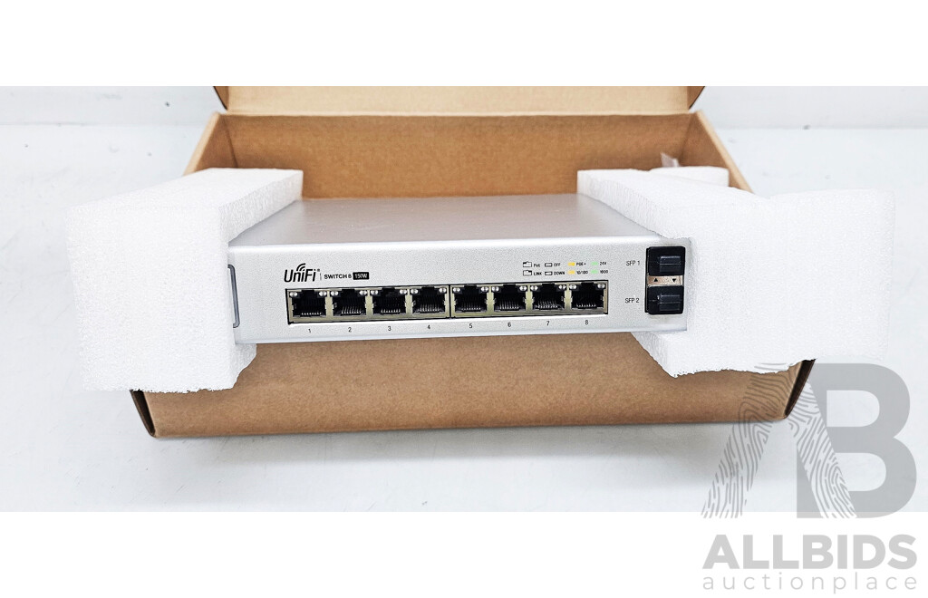Ubiquiti Networks (US-8-150W) UniFi 8-Port PoE+ Gigabit Ethernet Switch