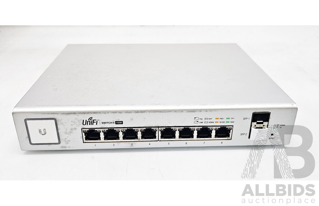 Ubiquiti Networks (US-8-150W) UniFi 8-Port PoE+ Gigabit Ethernet Switch