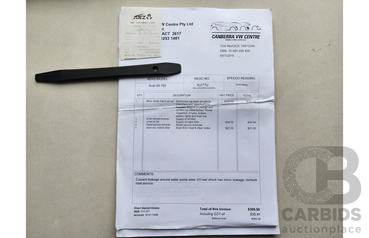 01/2012 Audi Q5 3.0 TDI Quattro 8R MY12 4d Wagon White 3.0L