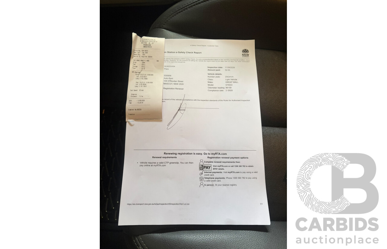 02/2020 Great Wall Steed NBP Dual Cab Utility Grey Turbo Diesel 2.0L