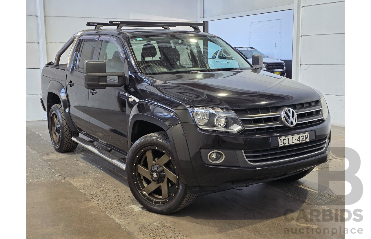 07/2012 Volkswagen Amarok TDI400 HIGHLINE (4x4) 2H MY12 Dual Cab Utility Black 2.0L