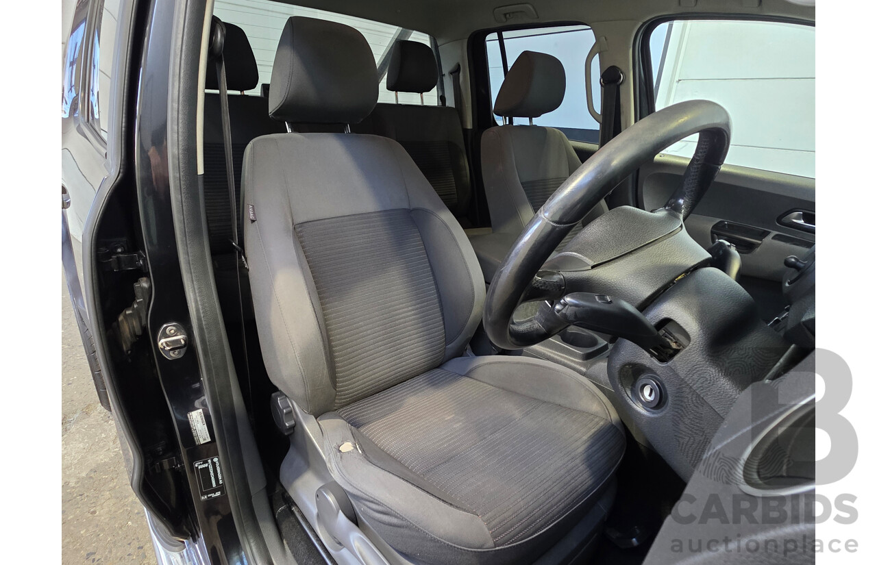 07/2012 Volkswagen Amarok TDI400 HIGHLINE (4x4) 2H MY12 Dual Cab Utility Black 2.0L
