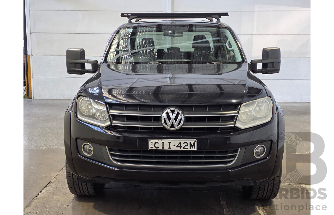 07/2012 Volkswagen Amarok TDI400 HIGHLINE (4x4) 2H MY12 Dual Cab Utility Black 2.0L