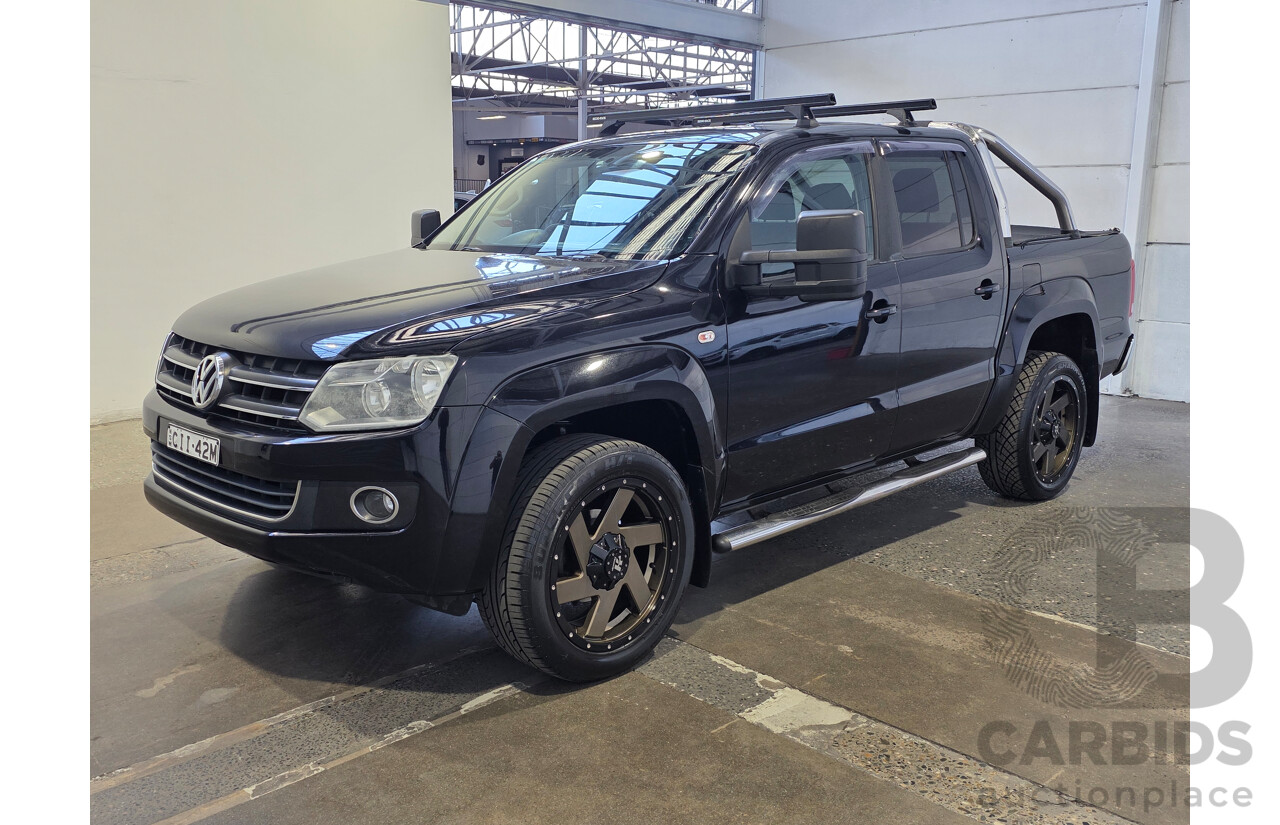 07/2012 Volkswagen Amarok TDI400 HIGHLINE (4x4) 2H MY12 Dual Cab Utility Black 2.0L