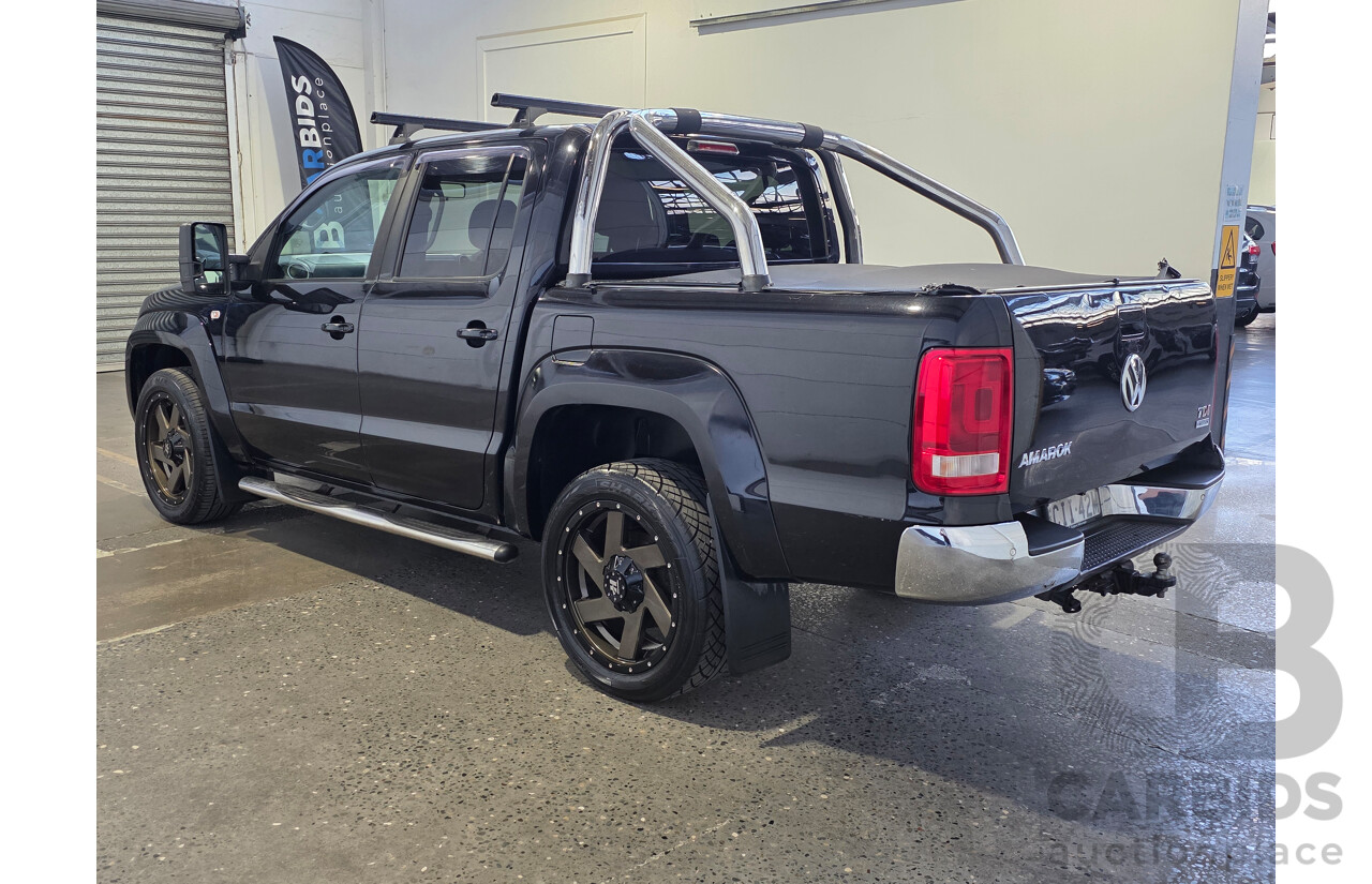 07/2012 Volkswagen Amarok TDI400 HIGHLINE (4x4) 2H MY12 Dual Cab Utility Black 2.0L