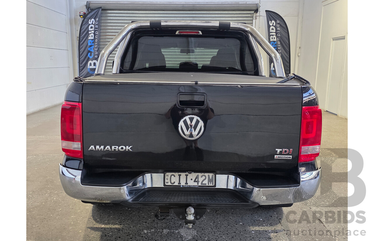 07/2012 Volkswagen Amarok TDI400 HIGHLINE (4x4) 2H MY12 Dual Cab Utility Black 2.0L
