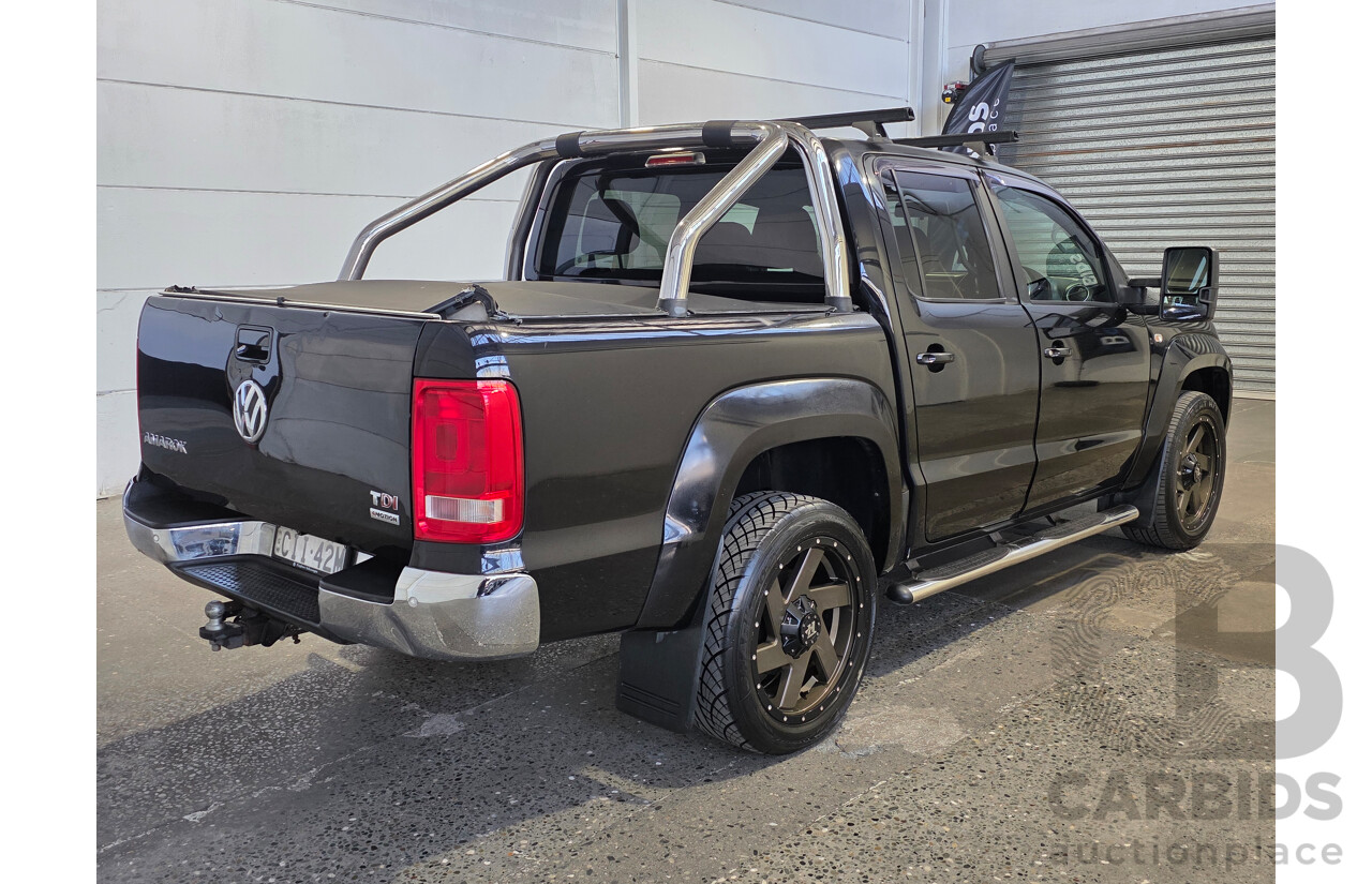07/2012 Volkswagen Amarok TDI400 HIGHLINE (4x4) 2H MY12 Dual Cab Utility Black 2.0L