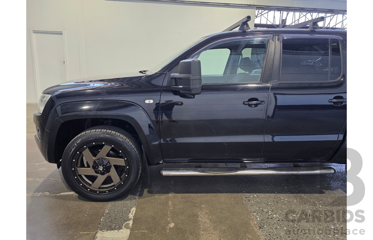 07/2012 Volkswagen Amarok TDI400 HIGHLINE (4x4) 2H MY12 Dual Cab Utility Black 2.0L
