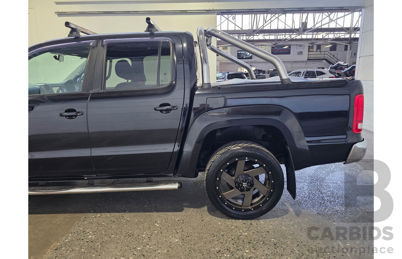 07/2012 Volkswagen Amarok TDI400 HIGHLINE (4x4) 2H MY12 Dual Cab Utility Black 2.0L