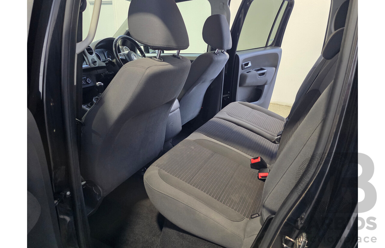 07/2012 Volkswagen Amarok TDI400 HIGHLINE (4x4) 2H MY12 Dual Cab Utility Black 2.0L