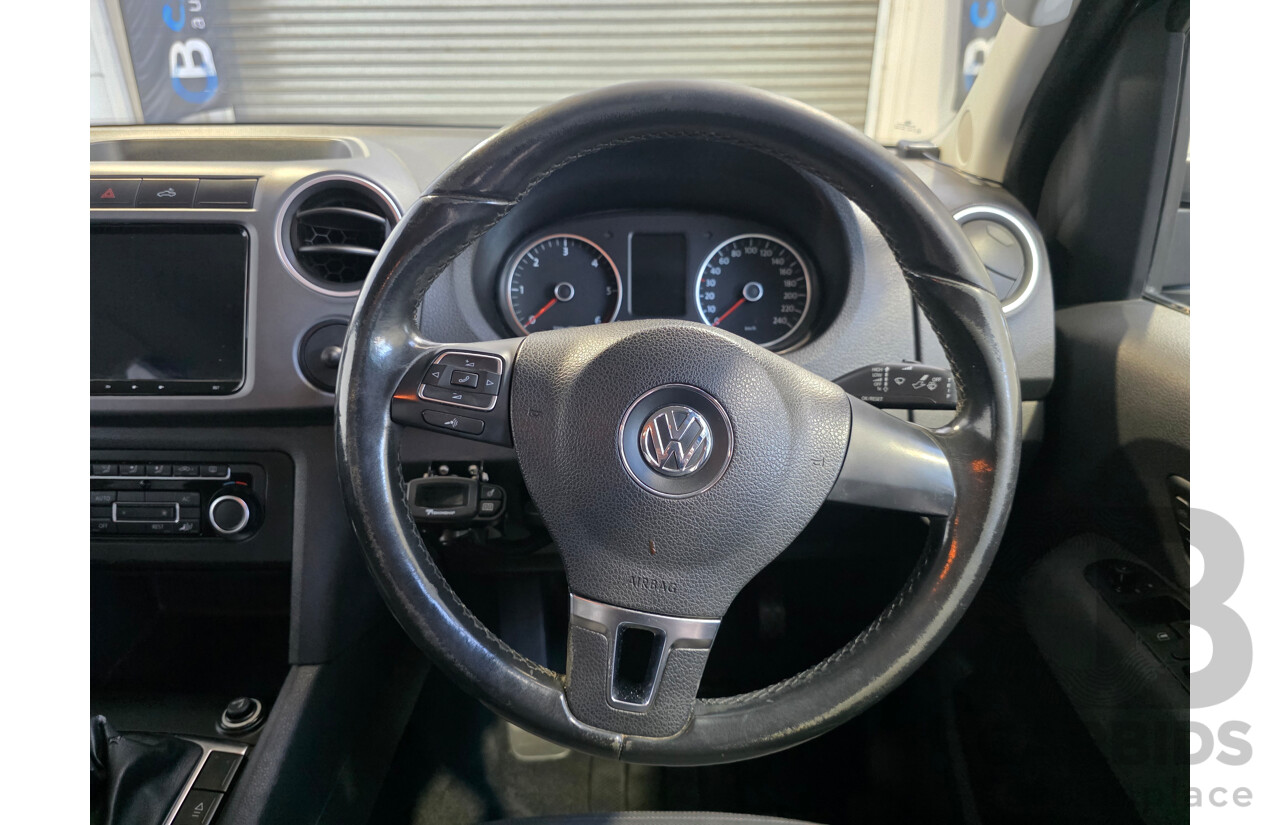 07/2012 Volkswagen Amarok TDI400 HIGHLINE (4x4) 2H MY12 Dual Cab Utility Black 2.0L