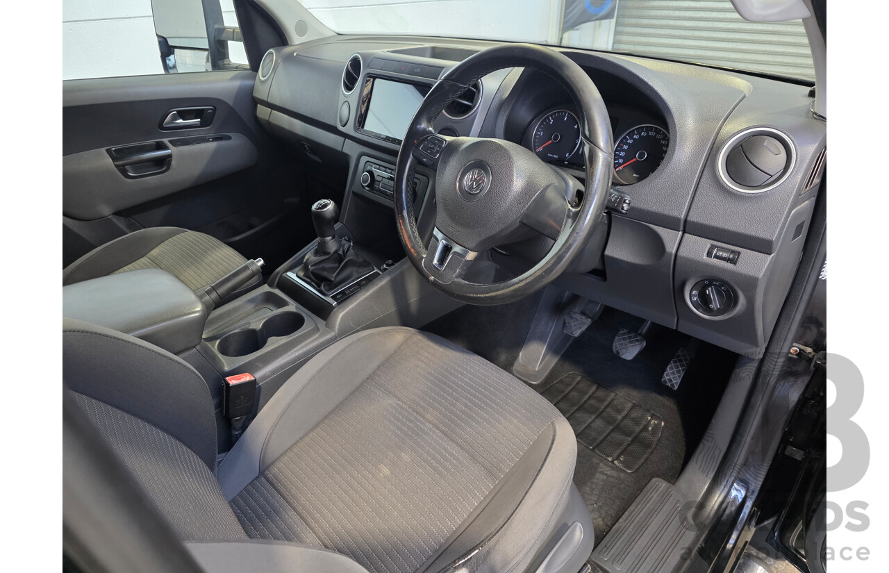 07/2012 Volkswagen Amarok TDI400 HIGHLINE (4x4) 2H MY12 Dual Cab Utility Black 2.0L