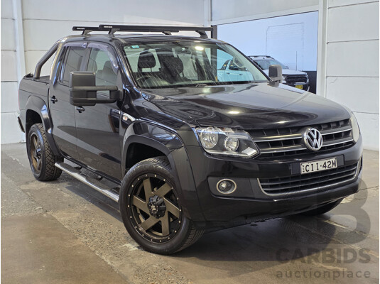 07/2012 Volkswagen Amarok TDI400 HIGHLINE (4x4) 2H MY12 Dual Cab Utility Black 2.0L