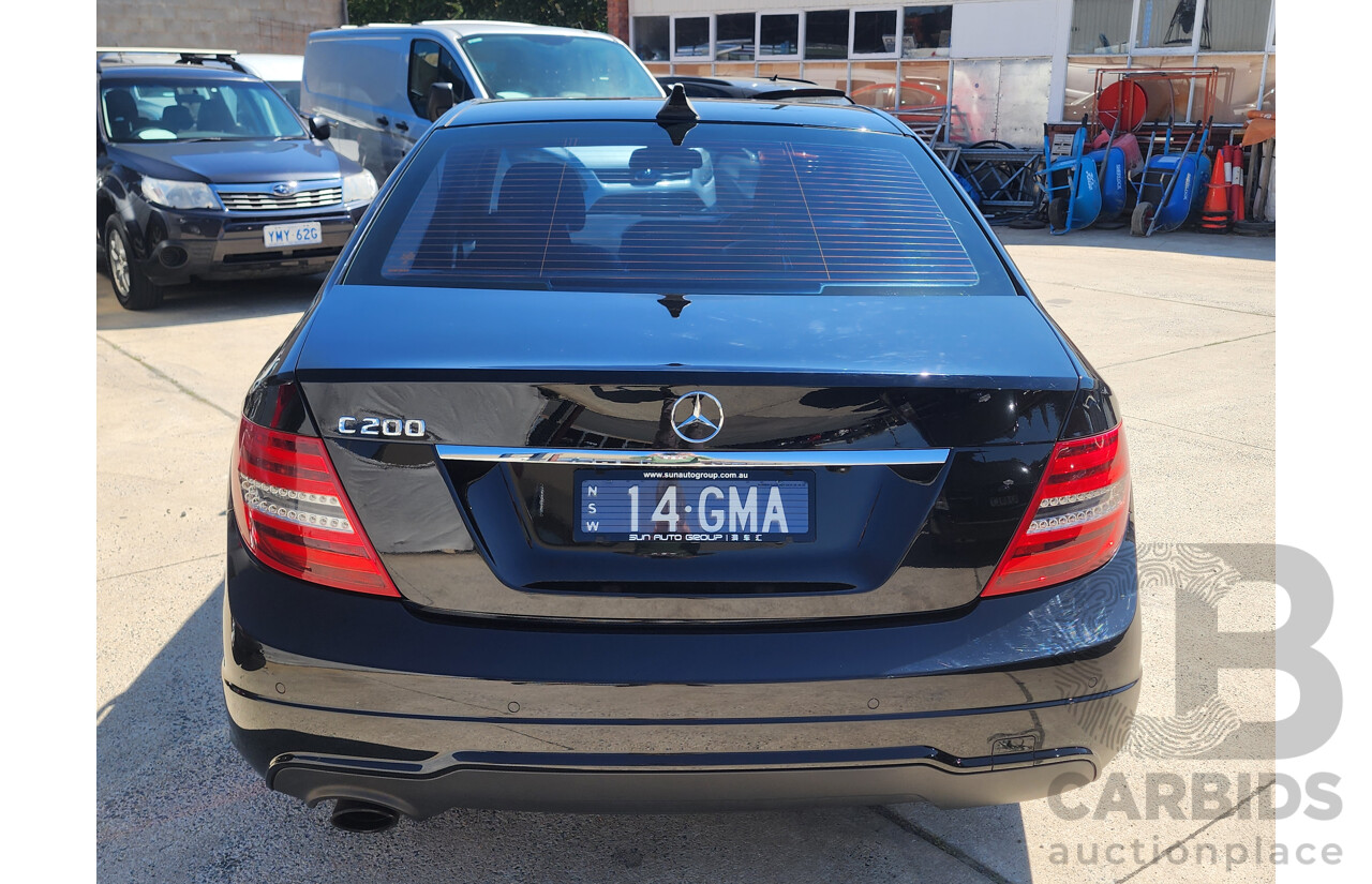 03/2014 Mercedes-Benz C200 W204 MY14 4d Sedan Black 1.8L