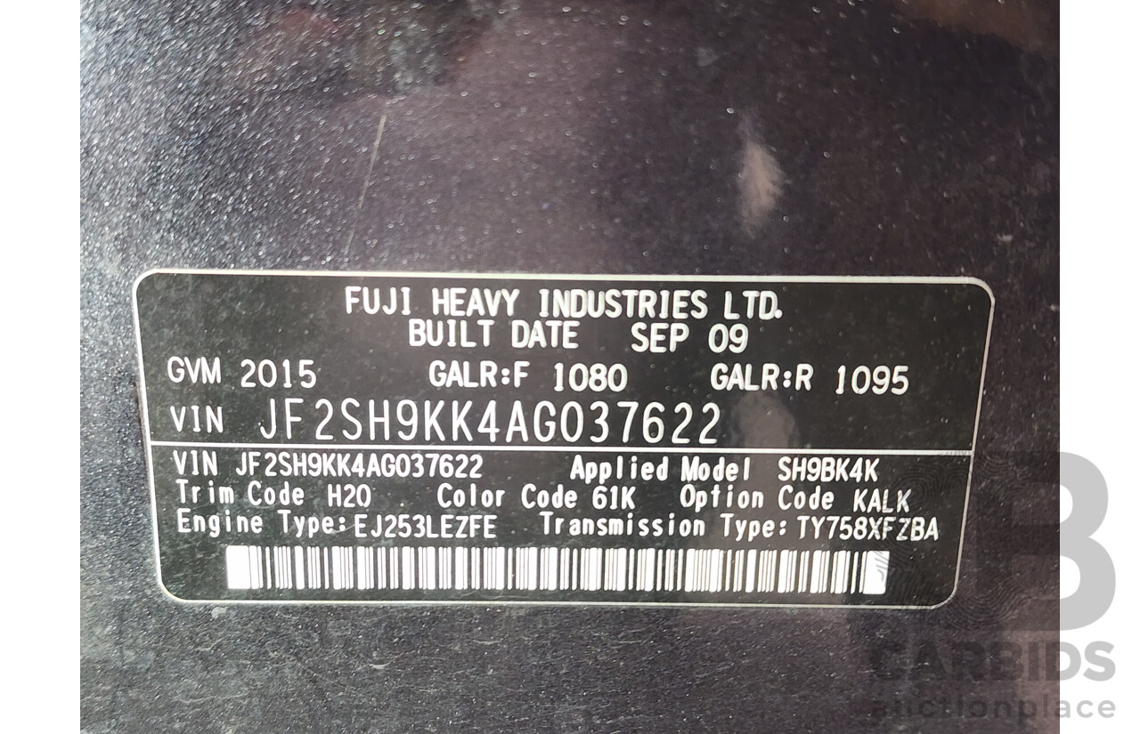 10/2009 Subaru Forester X MY09 4d Wagon Grey 2.5L