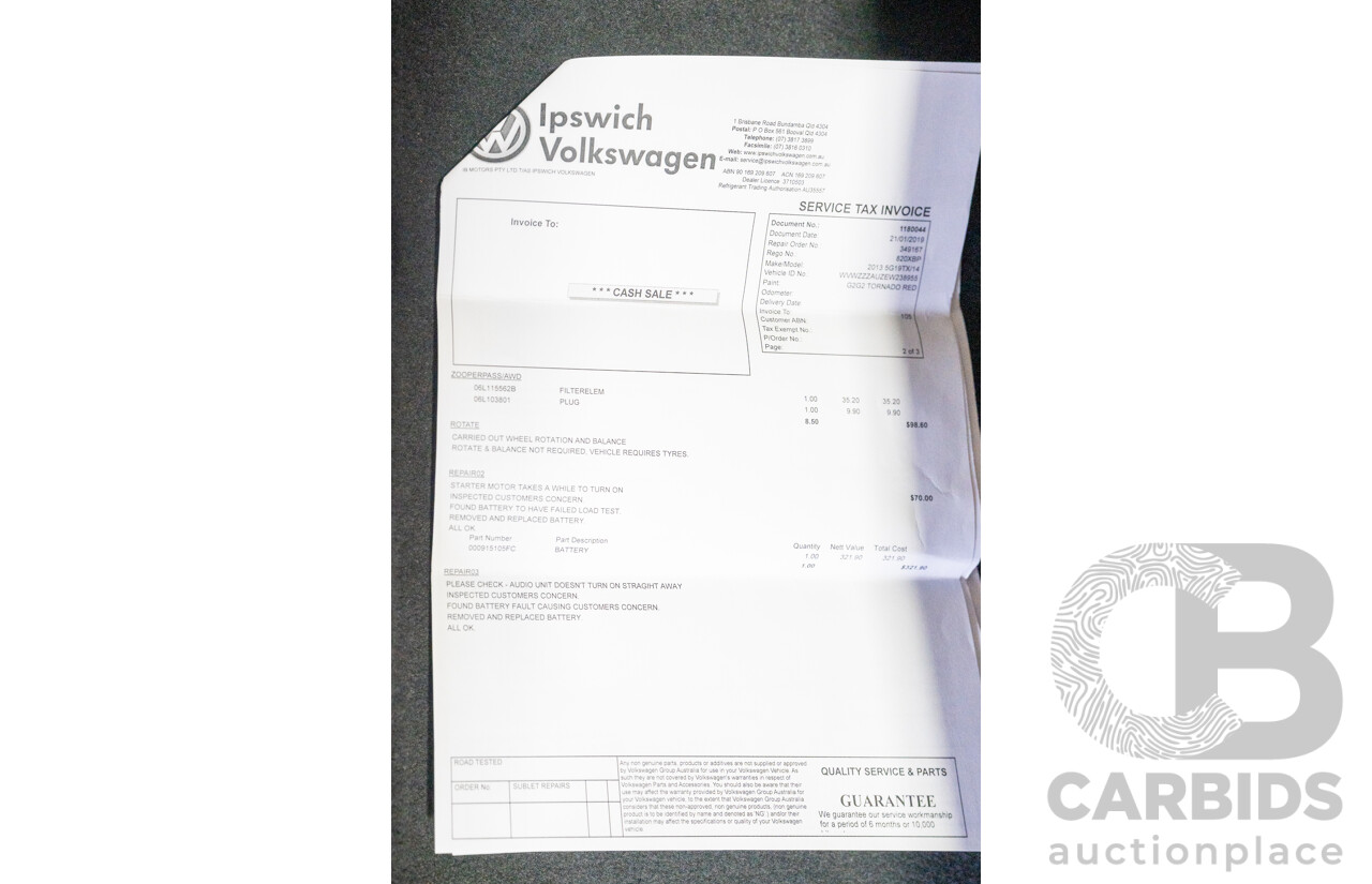 2/2014 Volkswagen Golf GTi AU MY14 5d Hatchback Tornado Red Turbo 2.0L - Stage 3 APR