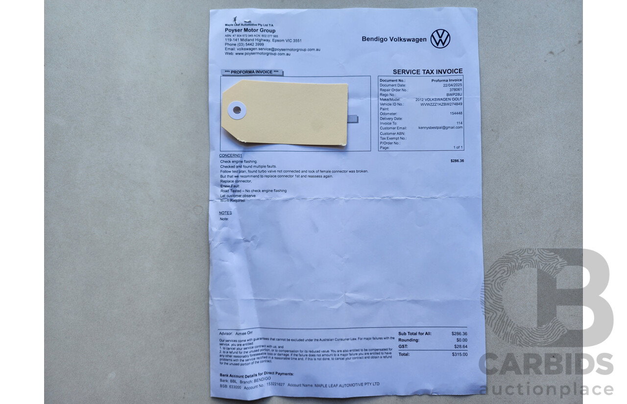 05/2011 Volkswagen Golf 118 TSI Comfortline 1K MY11 5d Hatchback Black 1.4L