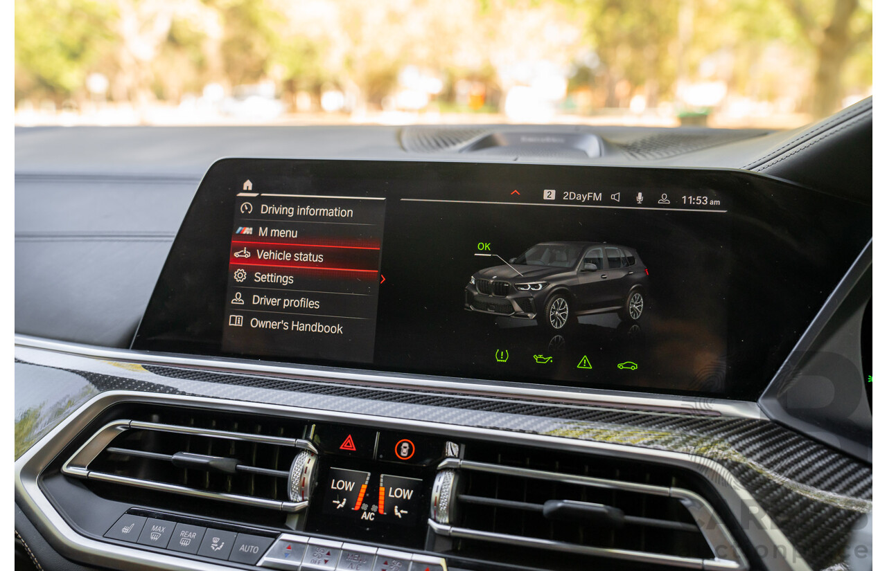 10/2020 BMW X5 M Competition (AWD) F95 4d Wagon Sapphire Black Metallic Twin Turbo V8 4.4L