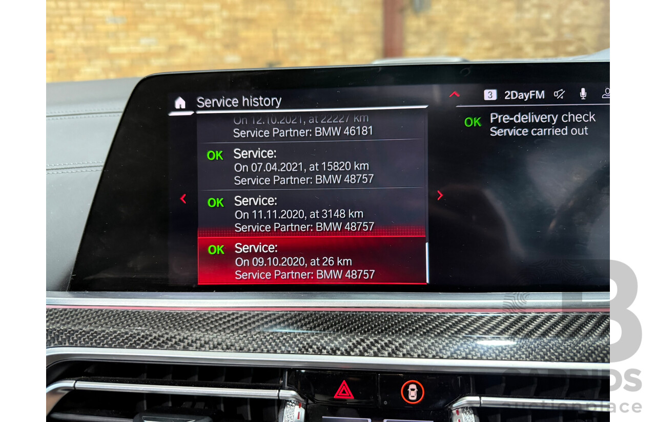 10/2020 BMW X5 M Competition (AWD) F95 4d Wagon Sapphire Black Metallic Twin Turbo V8 4.4L