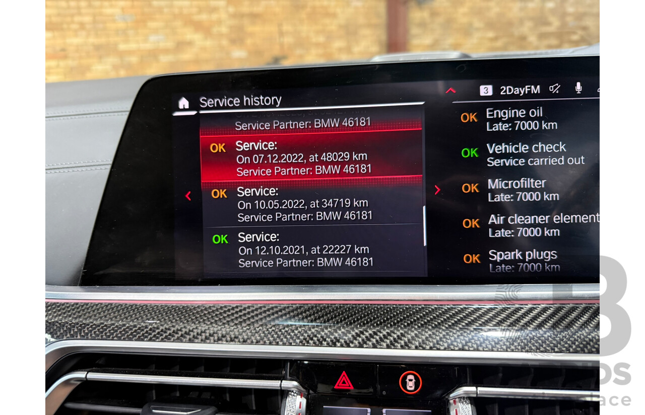 10/2020 BMW X5 M Competition (AWD) F95 4d Wagon Sapphire Black Metallic Twin Turbo V8 4.4L