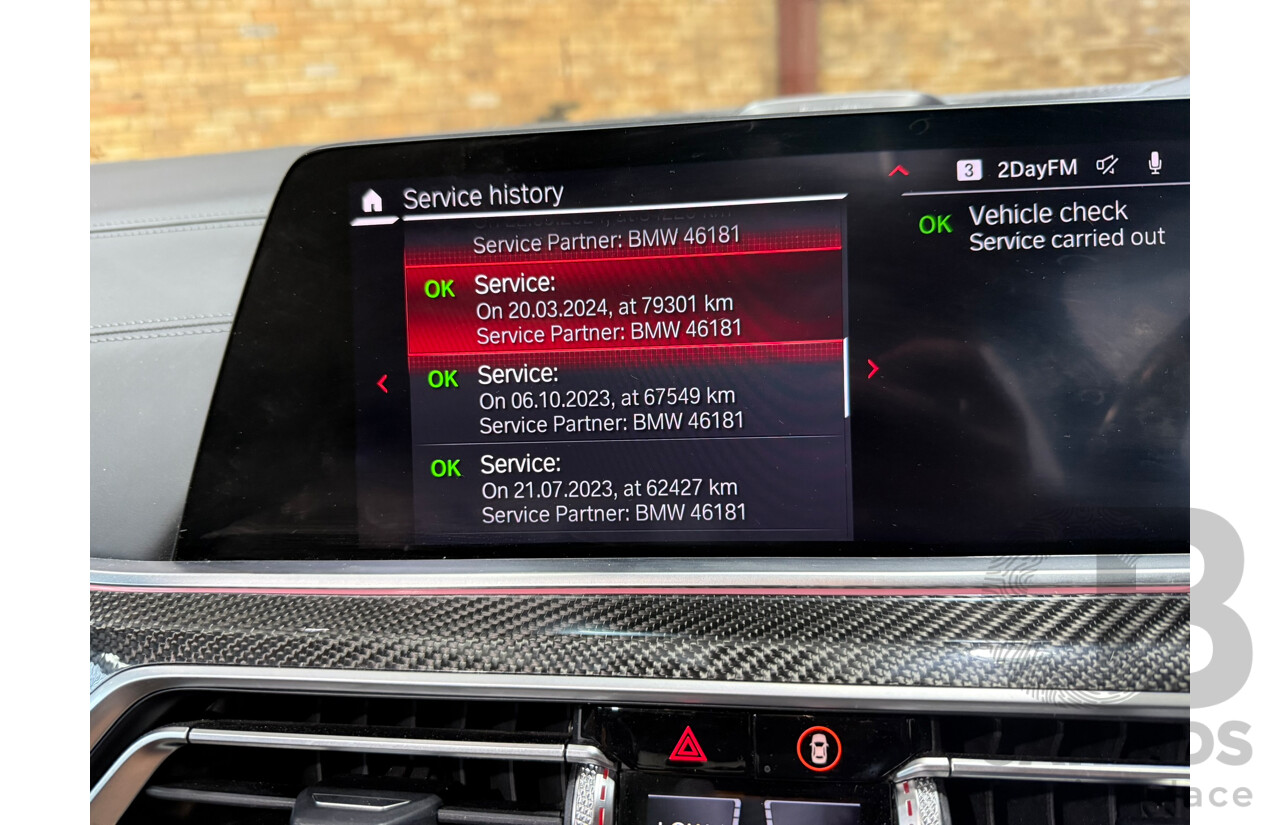 10/2020 BMW X5 M Competition (AWD) F95 4d Wagon Sapphire Black Metallic Twin Turbo V8 4.4L