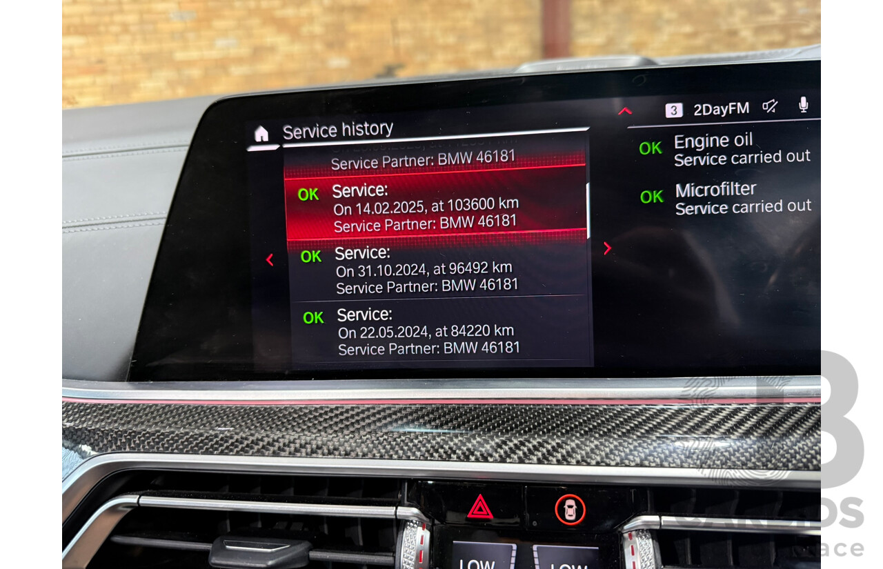 10/2020 BMW X5 M Competition (AWD) F95 4d Wagon Sapphire Black Metallic Twin Turbo V8 4.4L