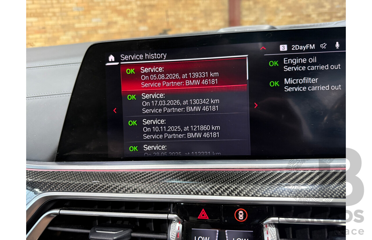 10/2020 BMW X5 M Competition (AWD) F95 4d Wagon Sapphire Black Metallic Twin Turbo V8 4.4L