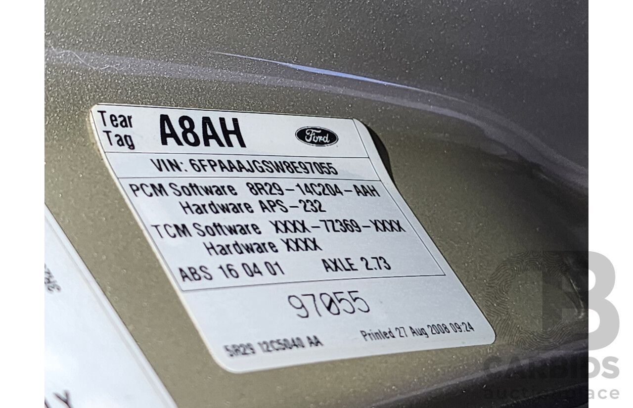 08/2008 Ford Falcon XT FG 4d Sedan Gold 4.0L