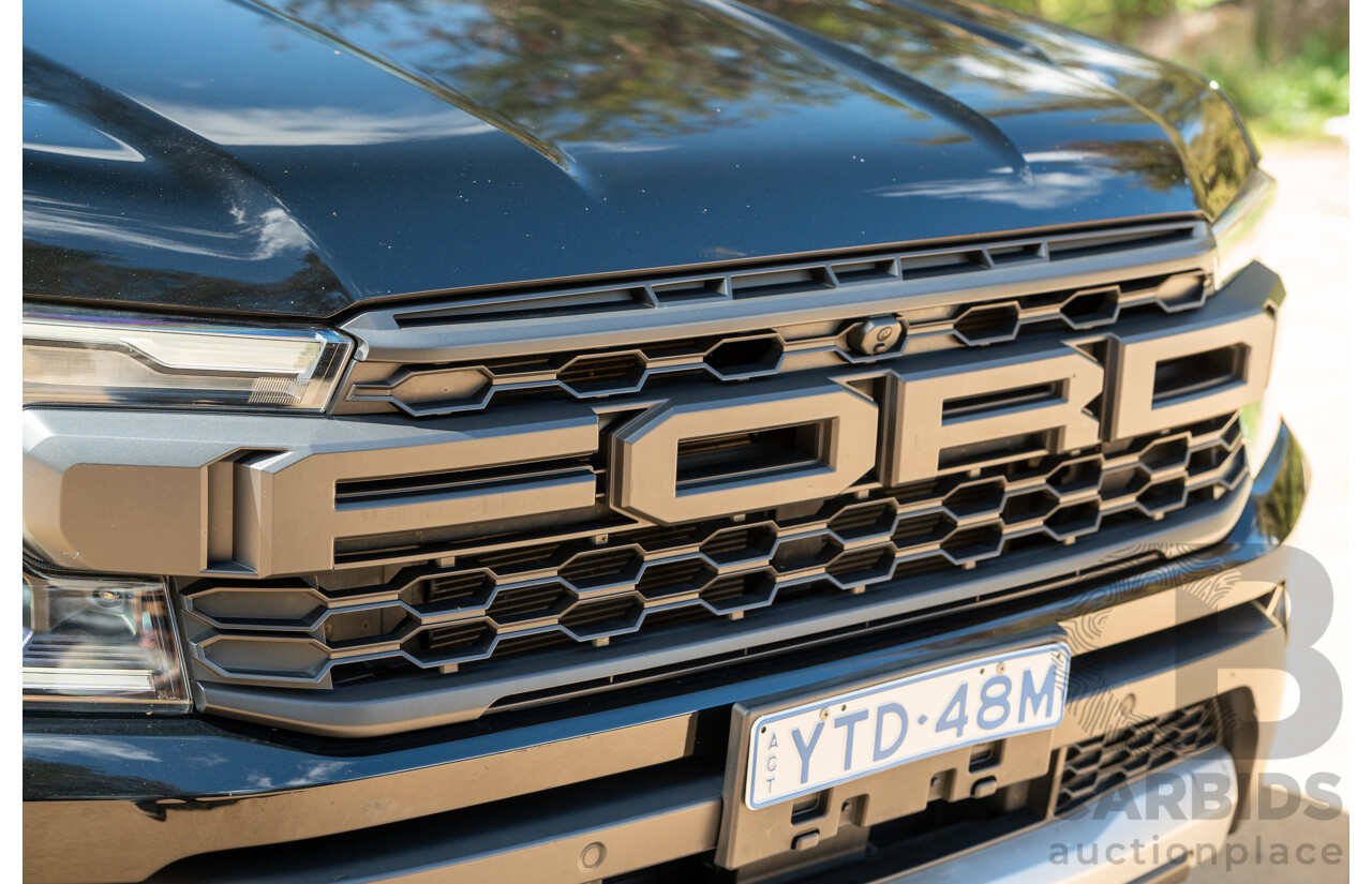 07/2023 Ford Ranger Raptor Next Gen (4x4) PY MY23.5 4d Dual Cab Shadow Black Twin Turbo V6 3.0L
