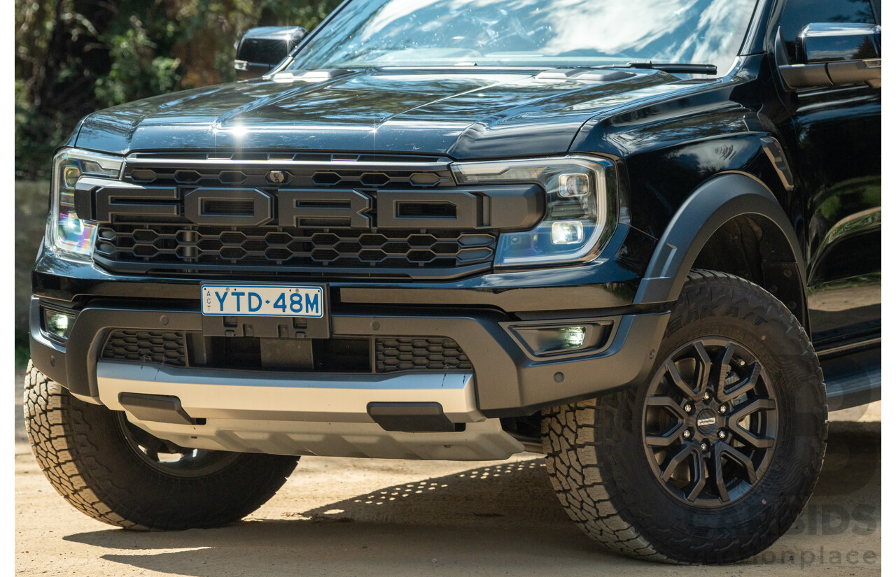 07/2023 Ford Ranger Raptor Next Gen (4x4) PY MY23.5 4d Dual Cab Shadow Black Twin Turbo V6 3.0L