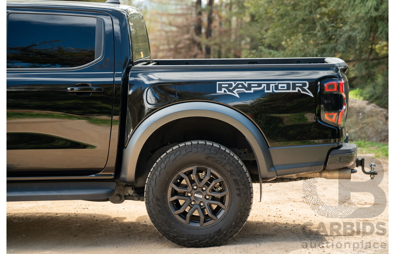 07/2023 Ford Ranger Raptor Next Gen (4x4) PY MY23.5 4d Dual Cab Shadow Black Twin Turbo V6 3.0L