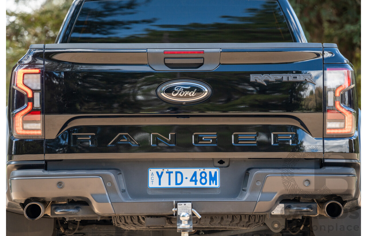 07/2023 Ford Ranger Raptor Next Gen (4x4) PY MY23.5 4d Dual Cab Shadow Black Twin Turbo V6 3.0L