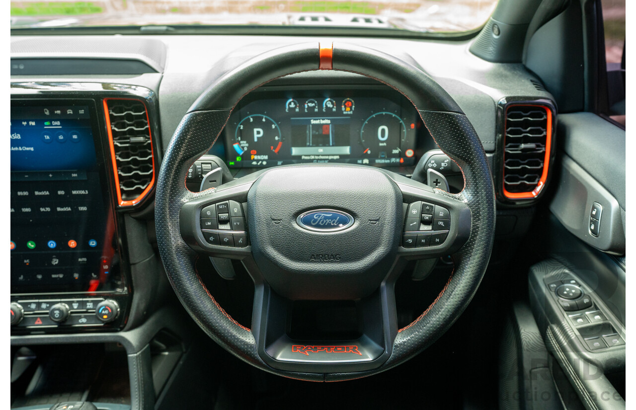 07/2023 Ford Ranger Raptor Next Gen (4x4) PY MY23.5 4d Dual Cab Shadow Black Twin Turbo V6 3.0L