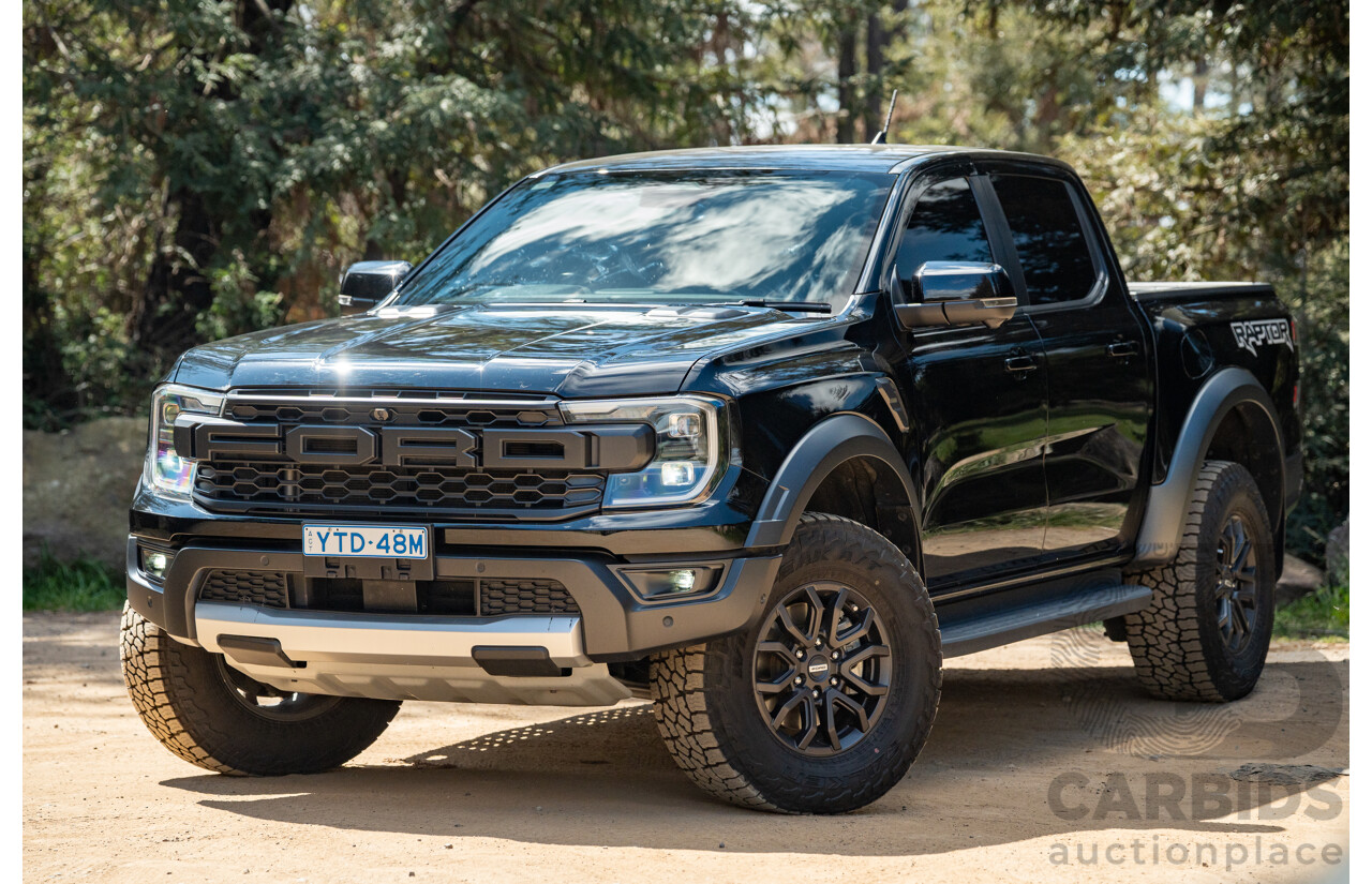07/2023 Ford Ranger Raptor Next Gen (4x4) PY MY23.5 4d Dual Cab Shadow Black Twin Turbo V6 3.0L