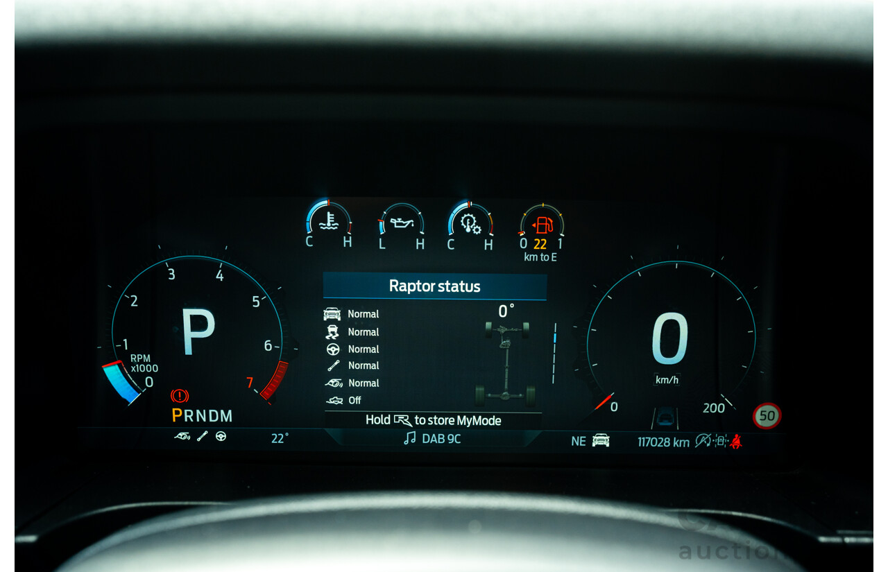 07/2023 Ford Ranger Raptor Next Gen (4x4) PY MY23.5 4d Dual Cab Shadow Black Twin Turbo V6 3.0L