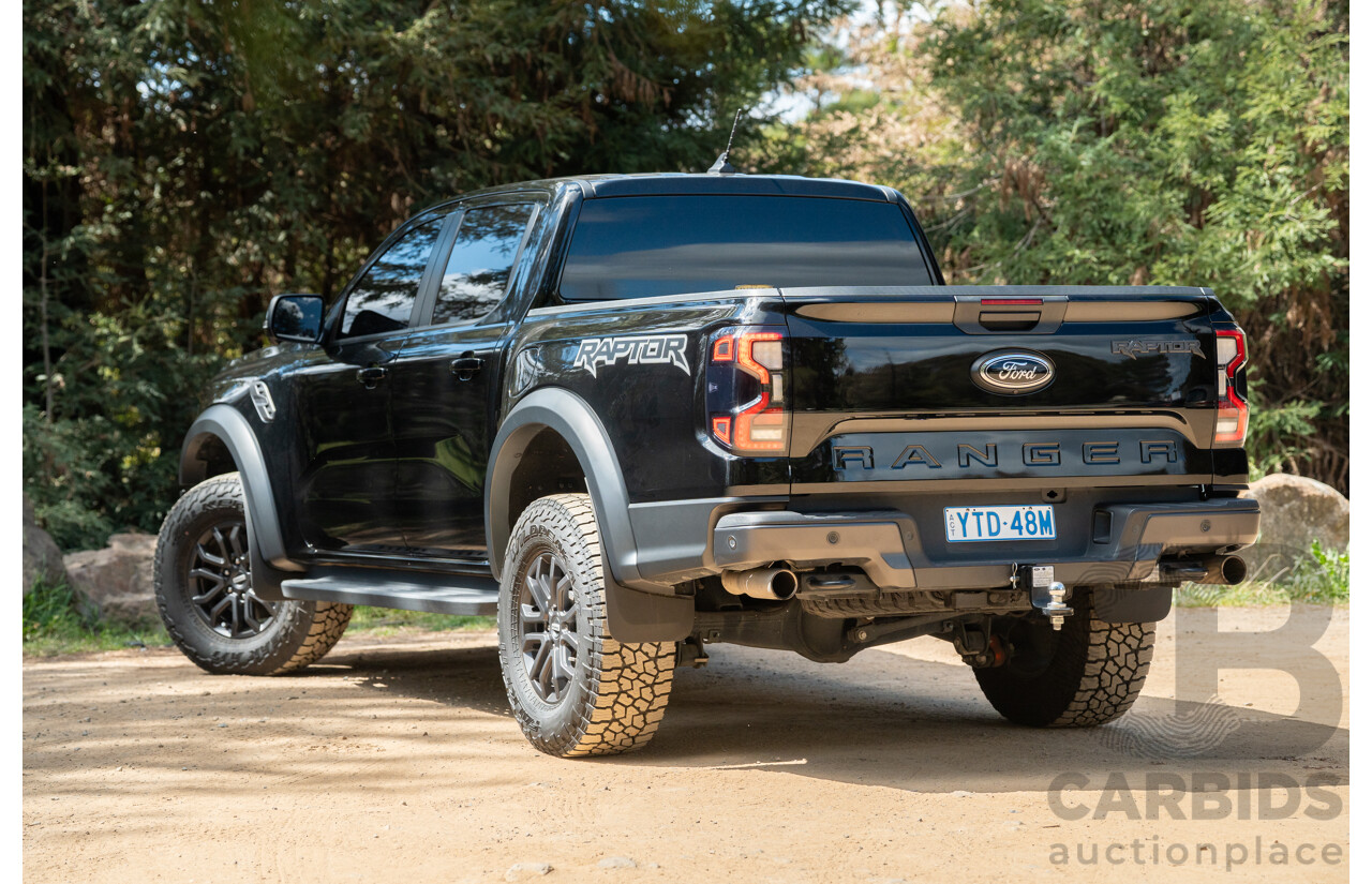 07/2023 Ford Ranger Raptor Next Gen (4x4) PY MY23.5 4d Dual Cab Shadow Black Twin Turbo V6 3.0L