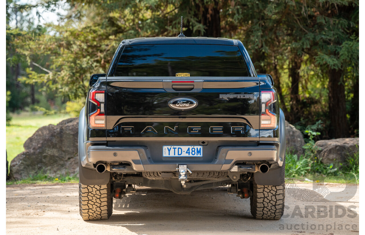 07/2023 Ford Ranger Raptor Next Gen (4x4) PY MY23.5 4d Dual Cab Shadow Black Twin Turbo V6 3.0L
