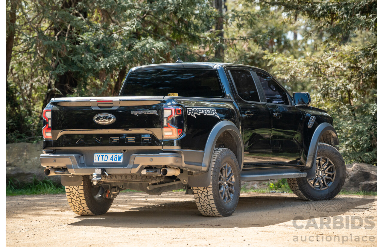 07/2023 Ford Ranger Raptor Next Gen (4x4) PY MY23.5 4d Dual Cab Shadow Black Twin Turbo V6 3.0L