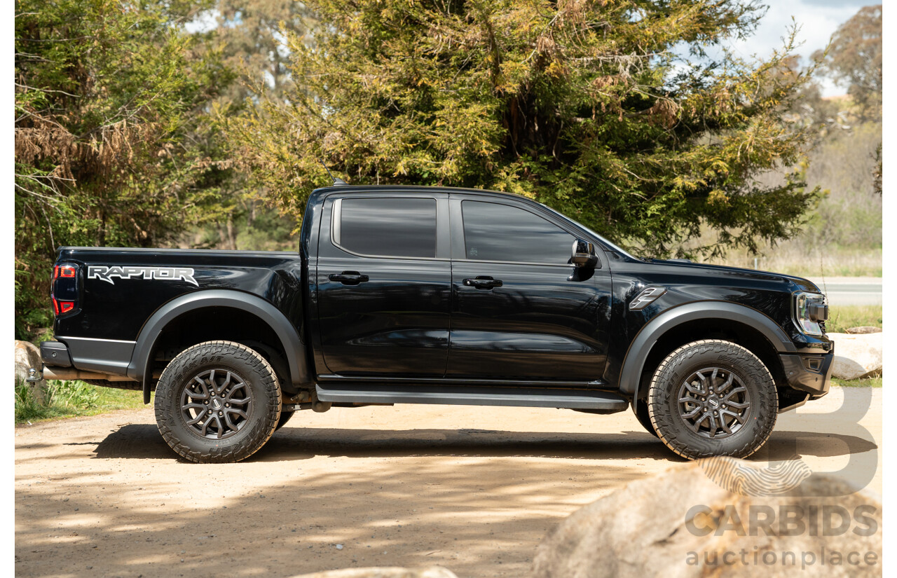 07/2023 Ford Ranger Raptor Next Gen (4x4) PY MY23.5 4d Dual Cab Shadow Black Twin Turbo V6 3.0L