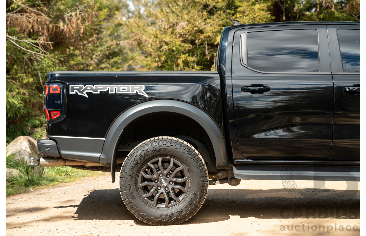 07/2023 Ford Ranger Raptor Next Gen (4x4) PY MY23.5 4d Dual Cab Shadow Black Twin Turbo V6 3.0L