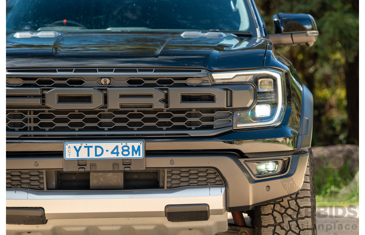 07/2023 Ford Ranger Raptor Next Gen (4x4) PY MY23.5 4d Dual Cab Shadow Black Twin Turbo V6 3.0L