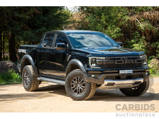 07/2023 Ford Ranger Raptor Next Gen (4x4) PY MY23.5 4d Dual Cab Shadow Black Twin Turbo V6 3.0L
