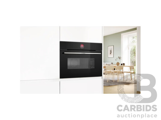 BOSCH Series 8 6Ocm Black Compact Combination Oven with Microwave (CMG633BB1A) (H: 455 X W: 594 X D: 548mm)