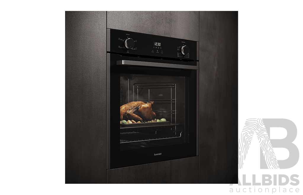 EUROMAID 60cm 5-Function Built-In Oven (EO605DTB) (H 595 X  D 575  X W 594mm)