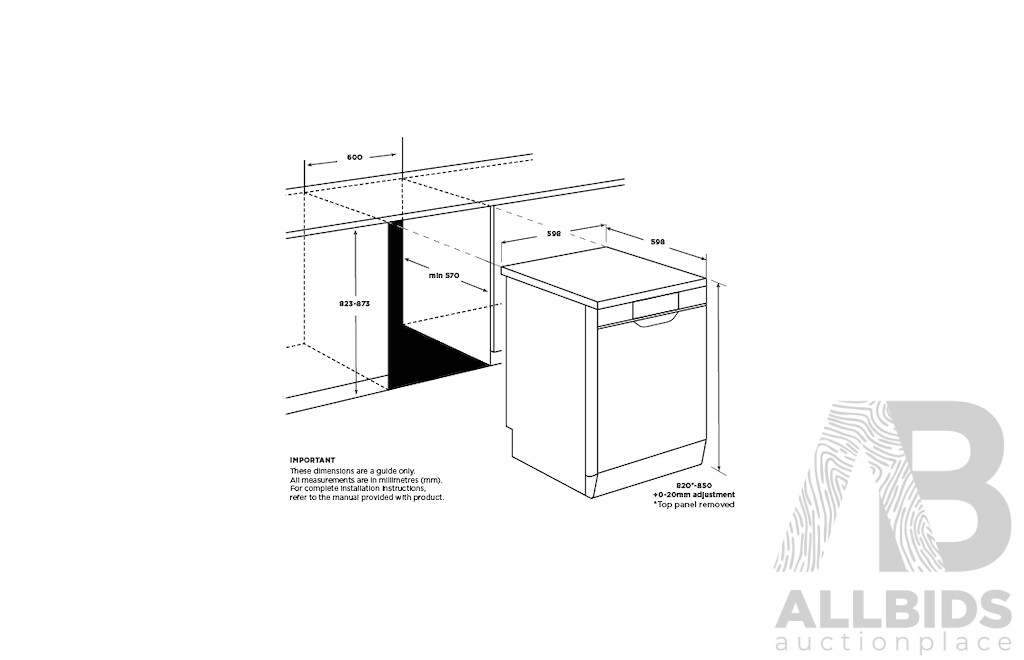 WESTINGHOUSE 60cm Freestanding Dishwasher (WSF6604XA) (598W X 598D X  850H Mm)