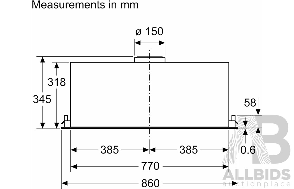 BOSCH Series 8 86cm Integrated Undermount Rangehood (DLN88PC60A)